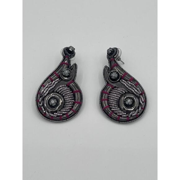 Deepa Gurnani Unique Earrings Show Stopper Fun Flirty - Picture 1 of 2